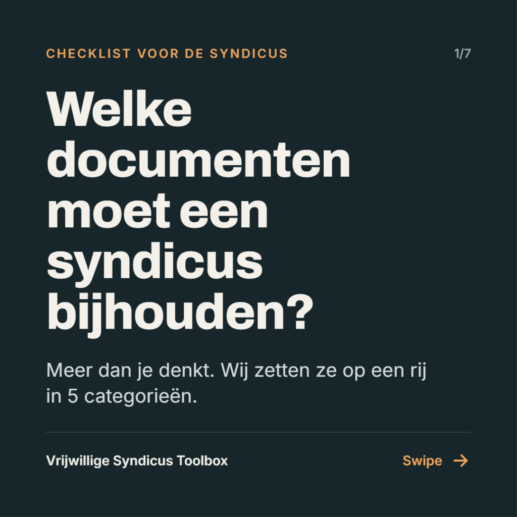 Welke documenten moet een vme gebouw verzamelen?
