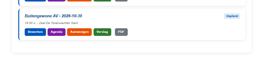 Aanwezigen registreren met de quorumbalk